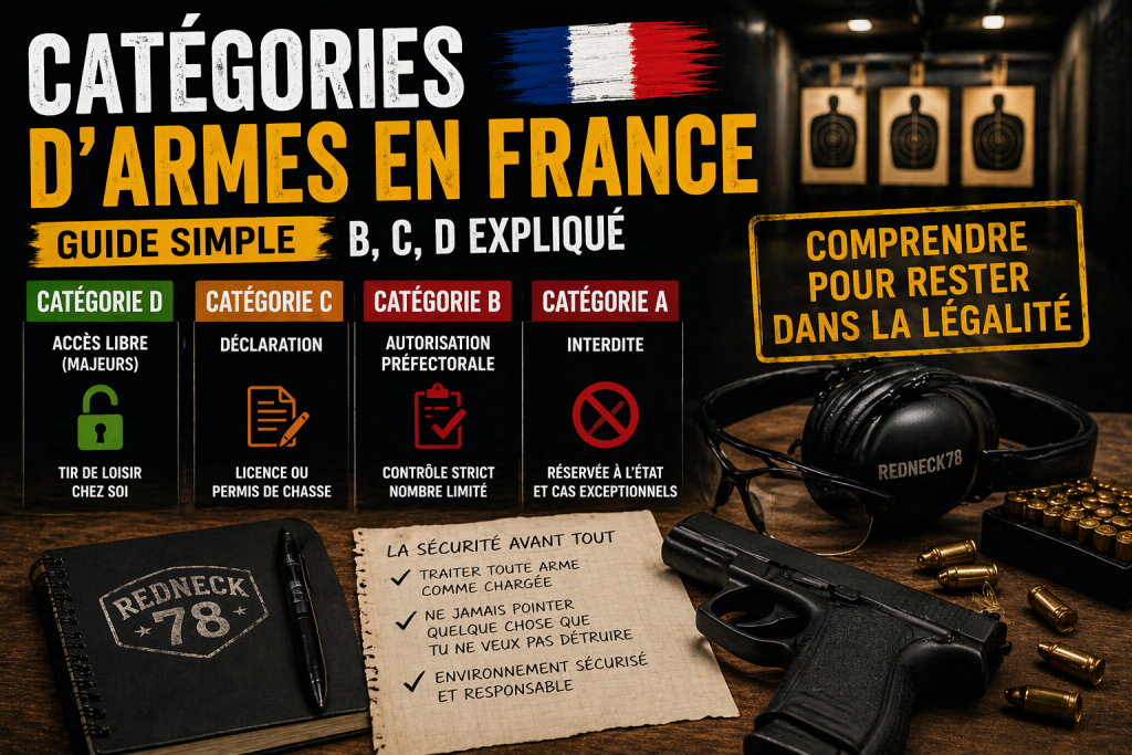 Catégories armes France : guide simple B, C, D